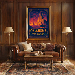 Oklahoma Heartbeat of the Prairie Poster