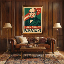 John Quincy Adams Historic Portrait Realism Patriot Poster