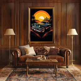 Retro Sunset Drive Poster