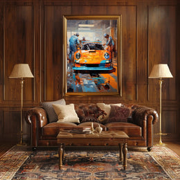 Racing Pit Stop Poster PosterGoat