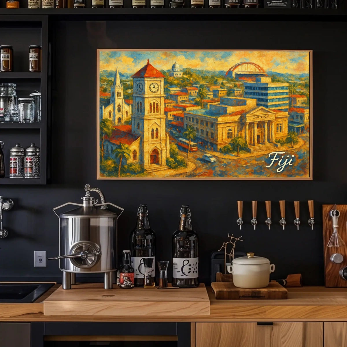Scenic Fiji Cityscape Poster