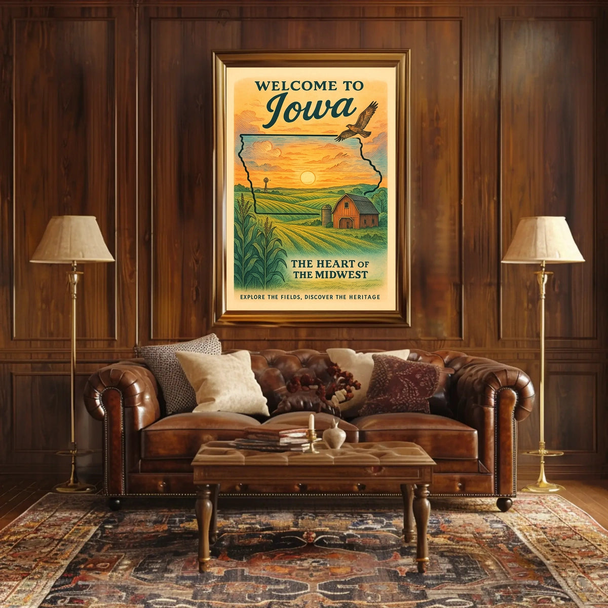 Welcome to Iowa The Heart of the Midwest Poster