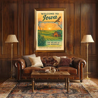 Welcome to Iowa The Heart of the Midwest Poster