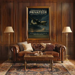 Consolidated PB4Y-2 Privateer WWII Aviation Poster
