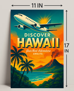 Discover Hawaii Travel Poster Adventure Awaits PosterGoat