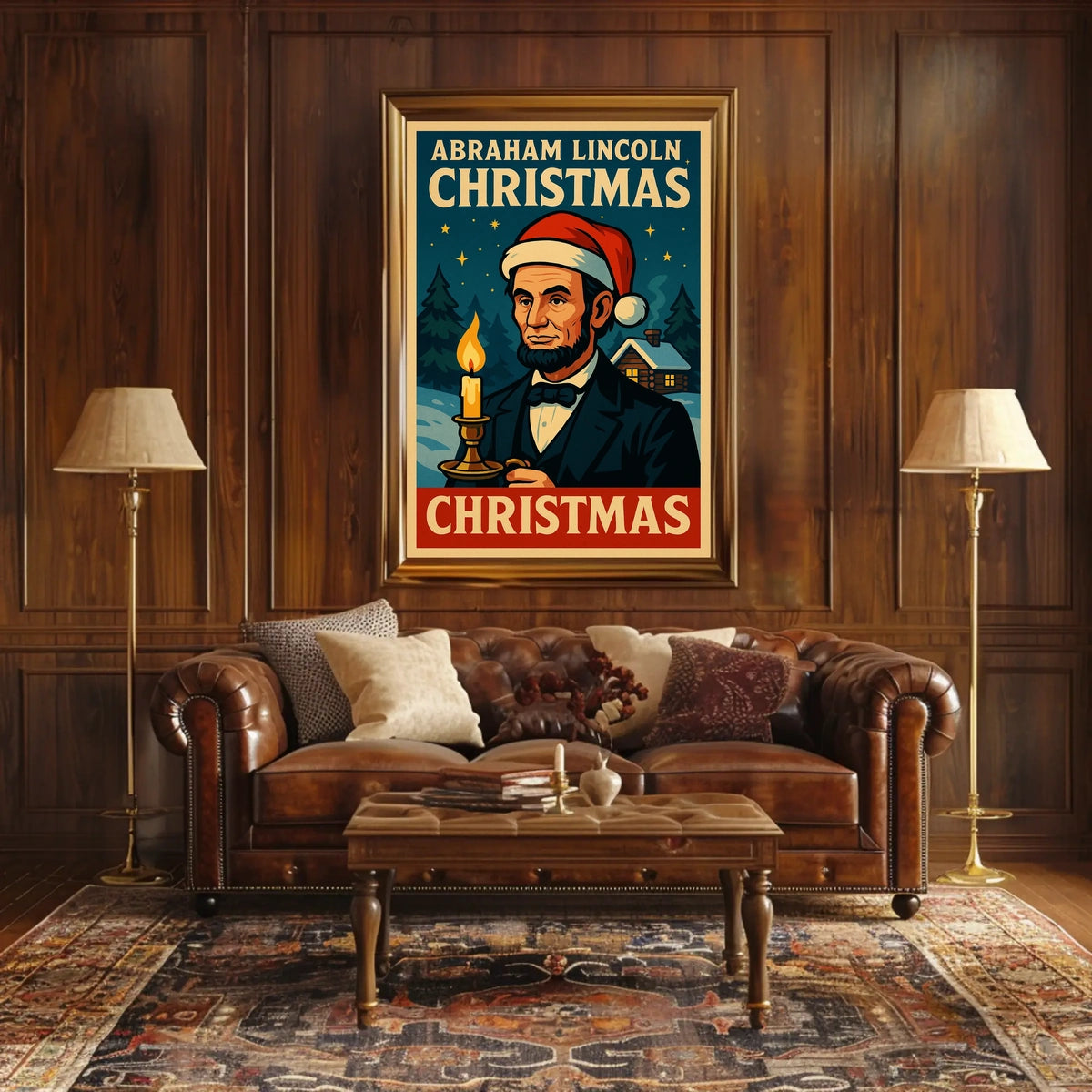 Abraham Lincoln Christmas Poster