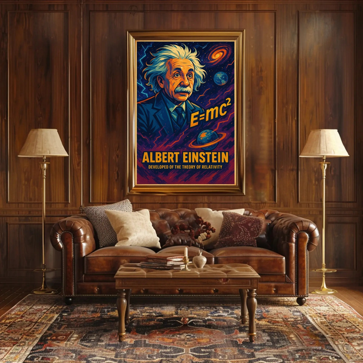 Einstein Relativity Scenic Scientific Scholarly Poster