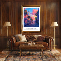 Charleston Street Scene: Vibrant Urban or Cityscape Poster