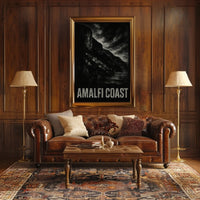 Amalfi Coast Poster Wall Art for Coastal Decor 18x24