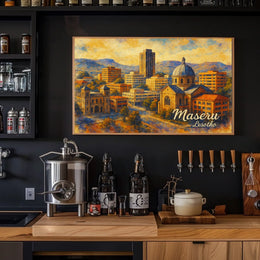 Maseru, Lesotho Cityscape Art Poster