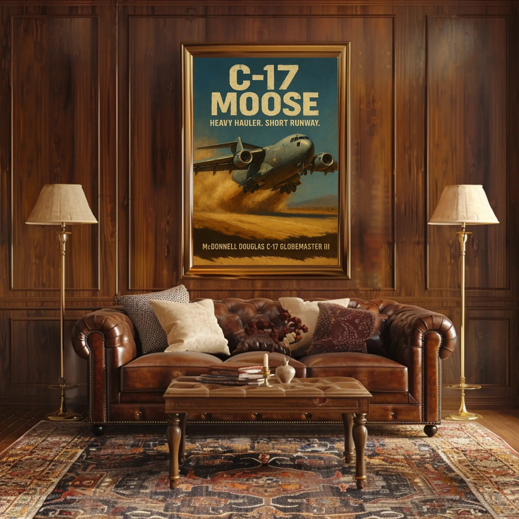 C-17 Globemaster III on Airfield Military Recruitment Poster