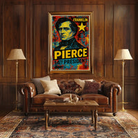 Franklin Pierce 14th President of the United States Graffiti Pop Art Poster
