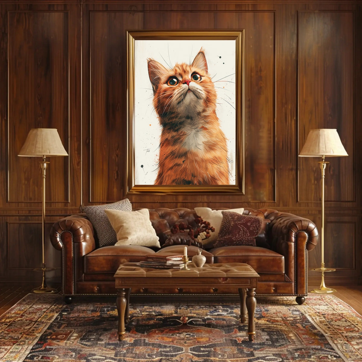 Curious Cat Portrait Poster