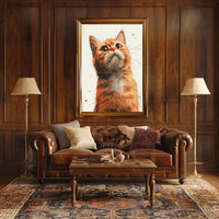 Curious Cat Portrait Poster