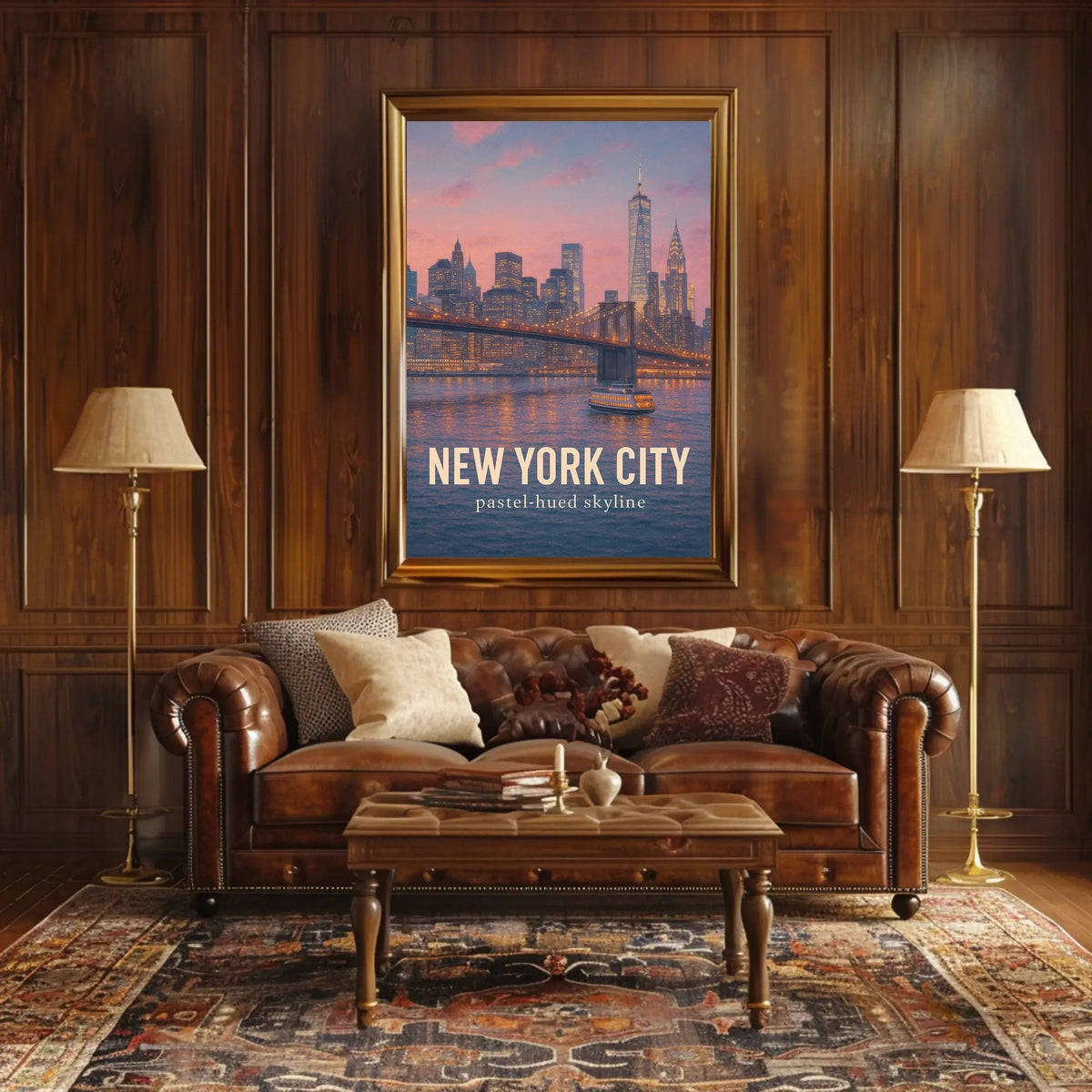 New York City Pastel-Hued Skyline Poster
