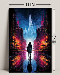 Neon Cityscape Poster