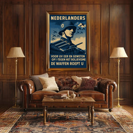 WWII Rallying Call Against Bolshevism Propaganda Poster