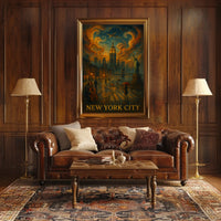 New York City A Vibrant Evening Poster