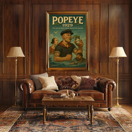 Popeye Vintage Nautical Poster 1929 Sailor Print