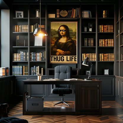 Mona Lisa Thug Life Meme Art Poster Poster