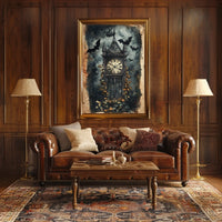 Haunted Clock Tower Gothic Artistic Pop Culture Poster