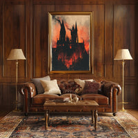 Enchanted Castle Silhouette Poster PosterGoat