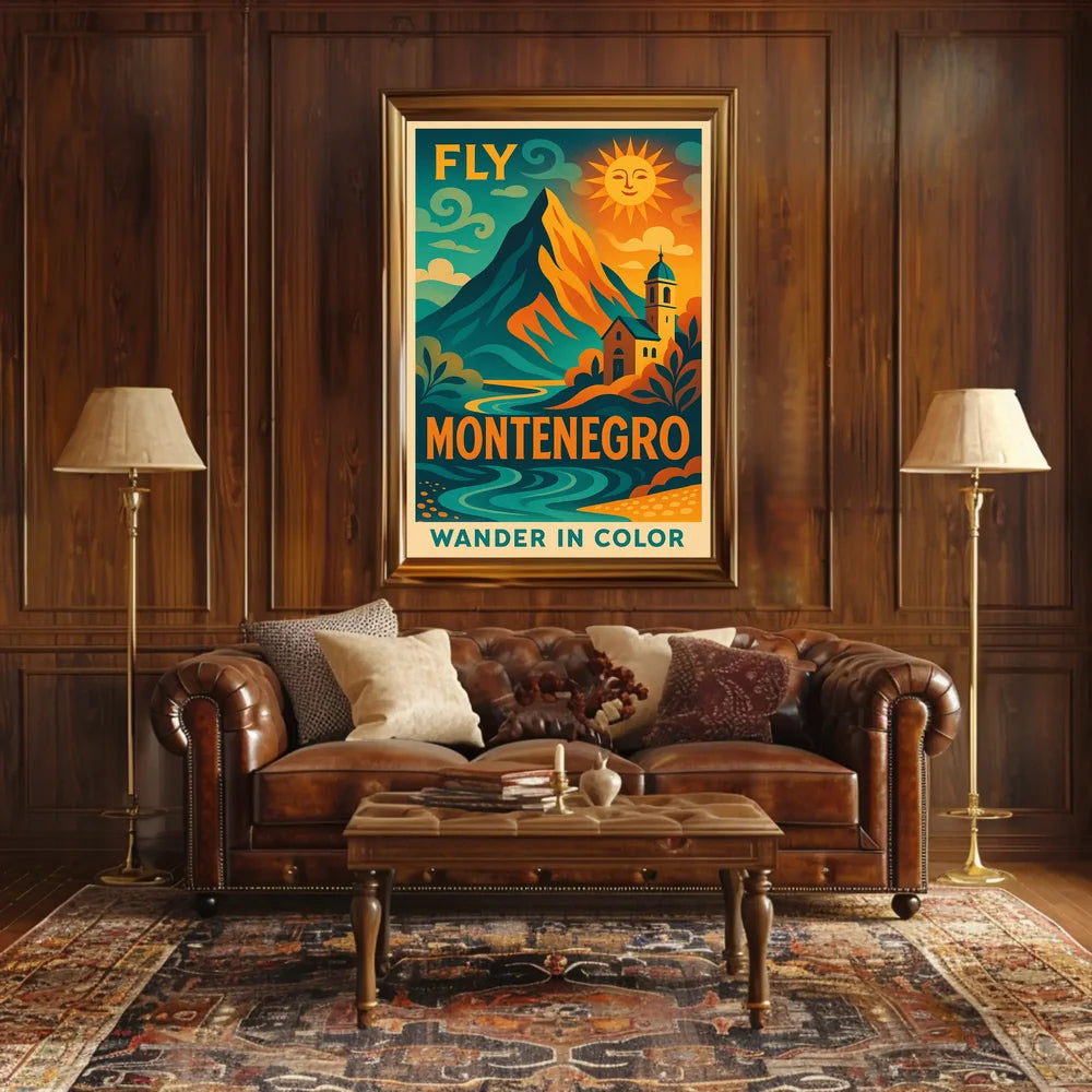 Montenegro Adventure Vintage Travel Poster PosterGoat
