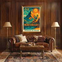 Montenegro Adventure Vintage Travel Poster PosterGoat