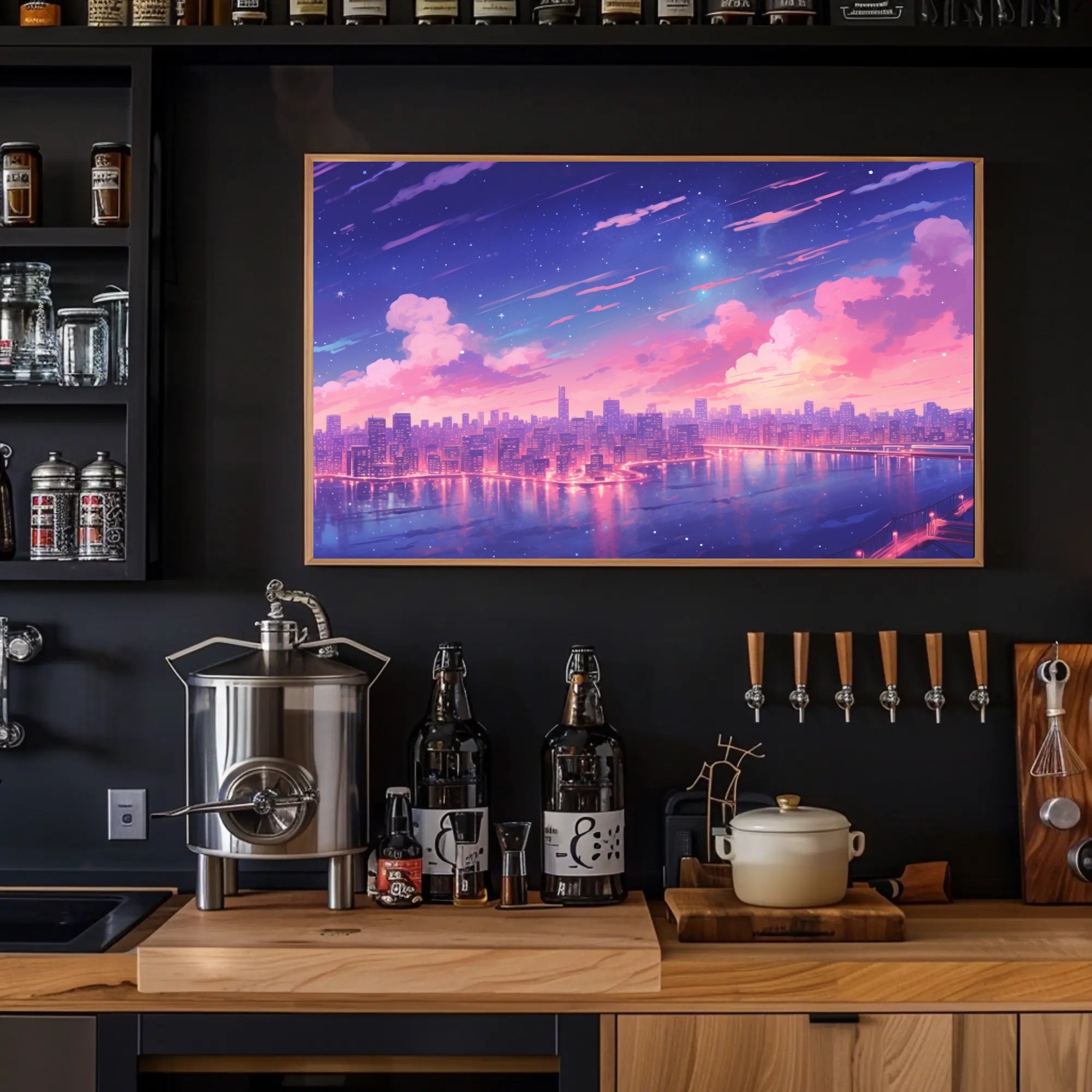 Dreamy Cityscape at Dusk Poster