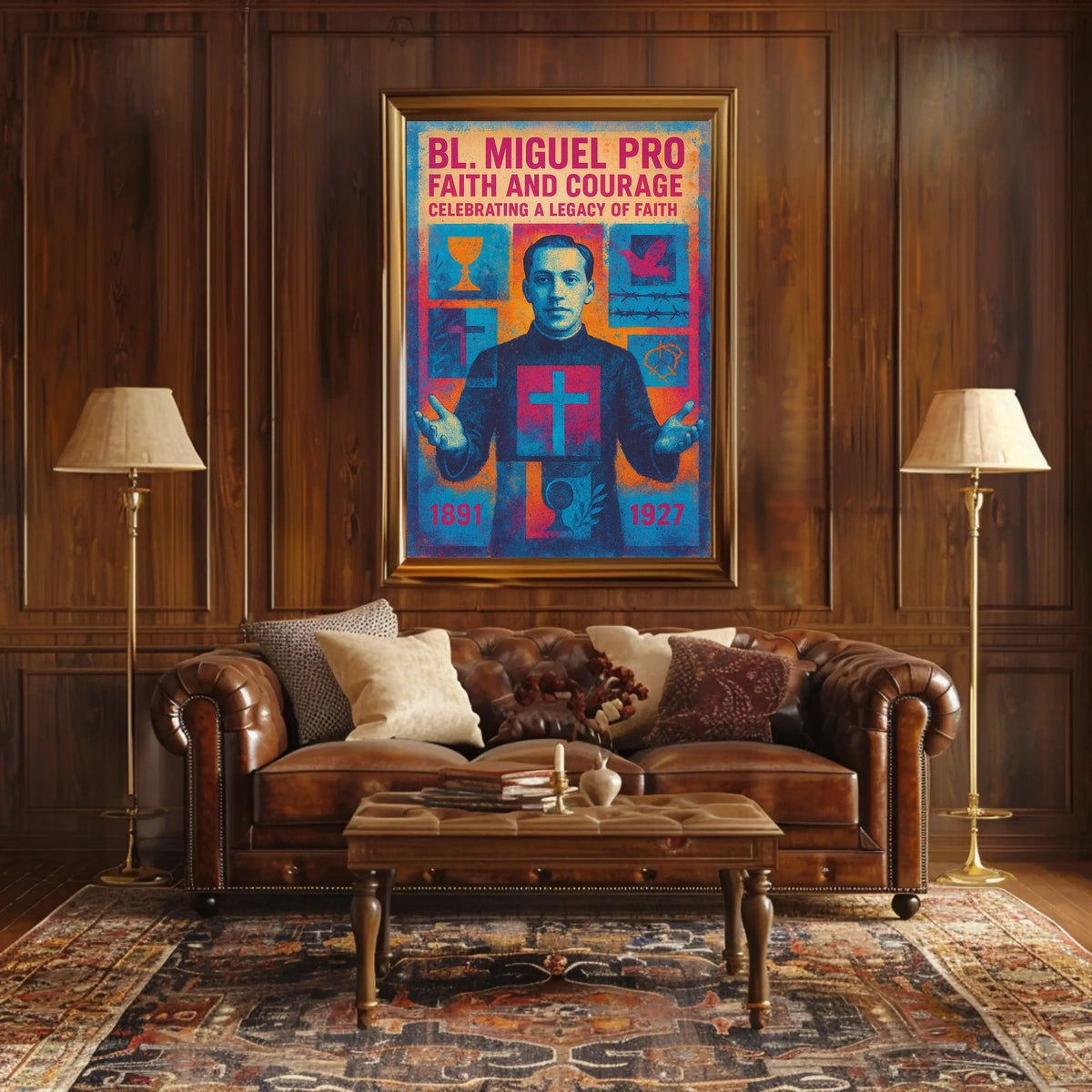 Bl. Miguel Pro Faith And Courage Poster