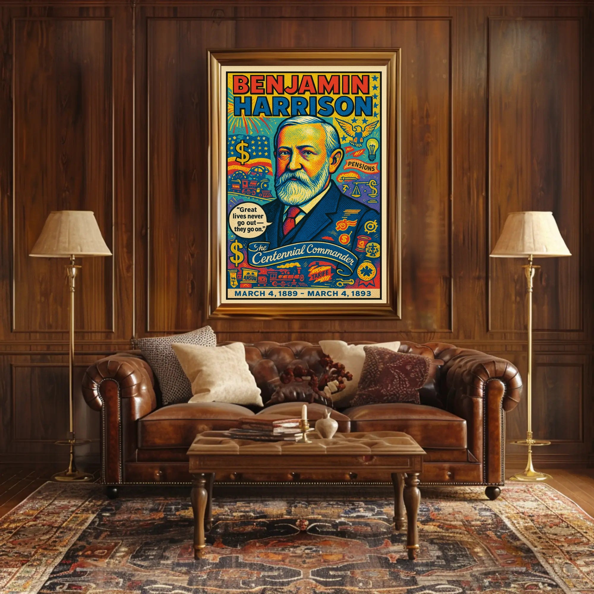 Benjamin Harrison 23rd President Poster PosterGoat