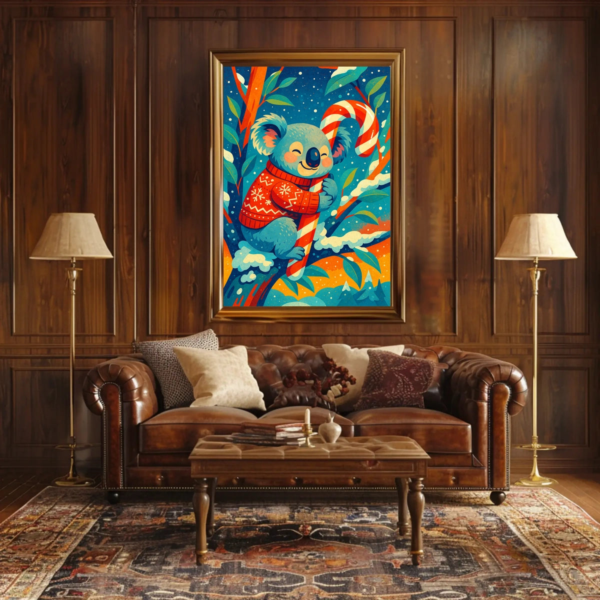 Cozy Koala Christmas Poster