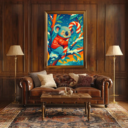 Cozy Koala Christmas Poster