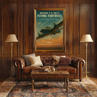 Boeing F-9 Flying Fortress Vintage Aviation Poster
