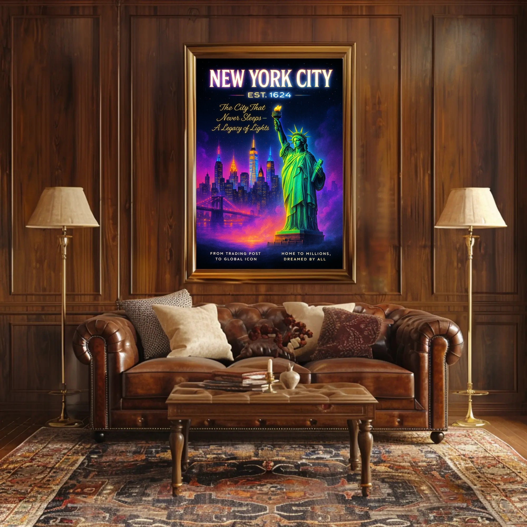 New York City A Legacy of Lights Poster PosterGoat