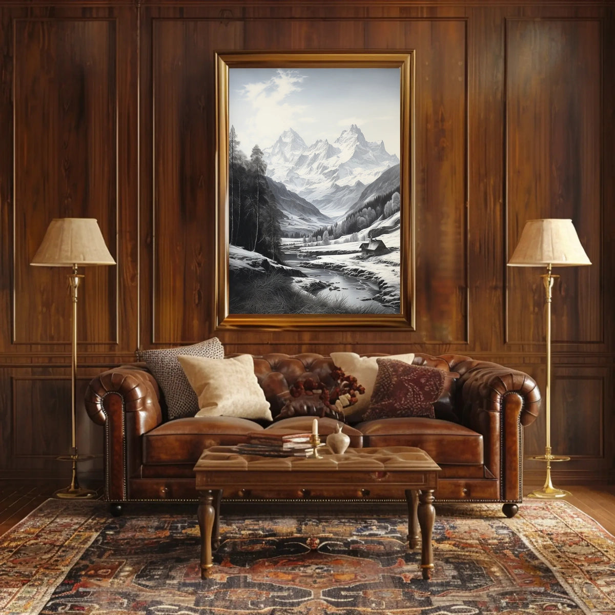 Alpine Serenity: Photorealistic Nature Travel Poster