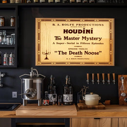 Houdini Vintage Film Serial Advertisement Cultural Poster