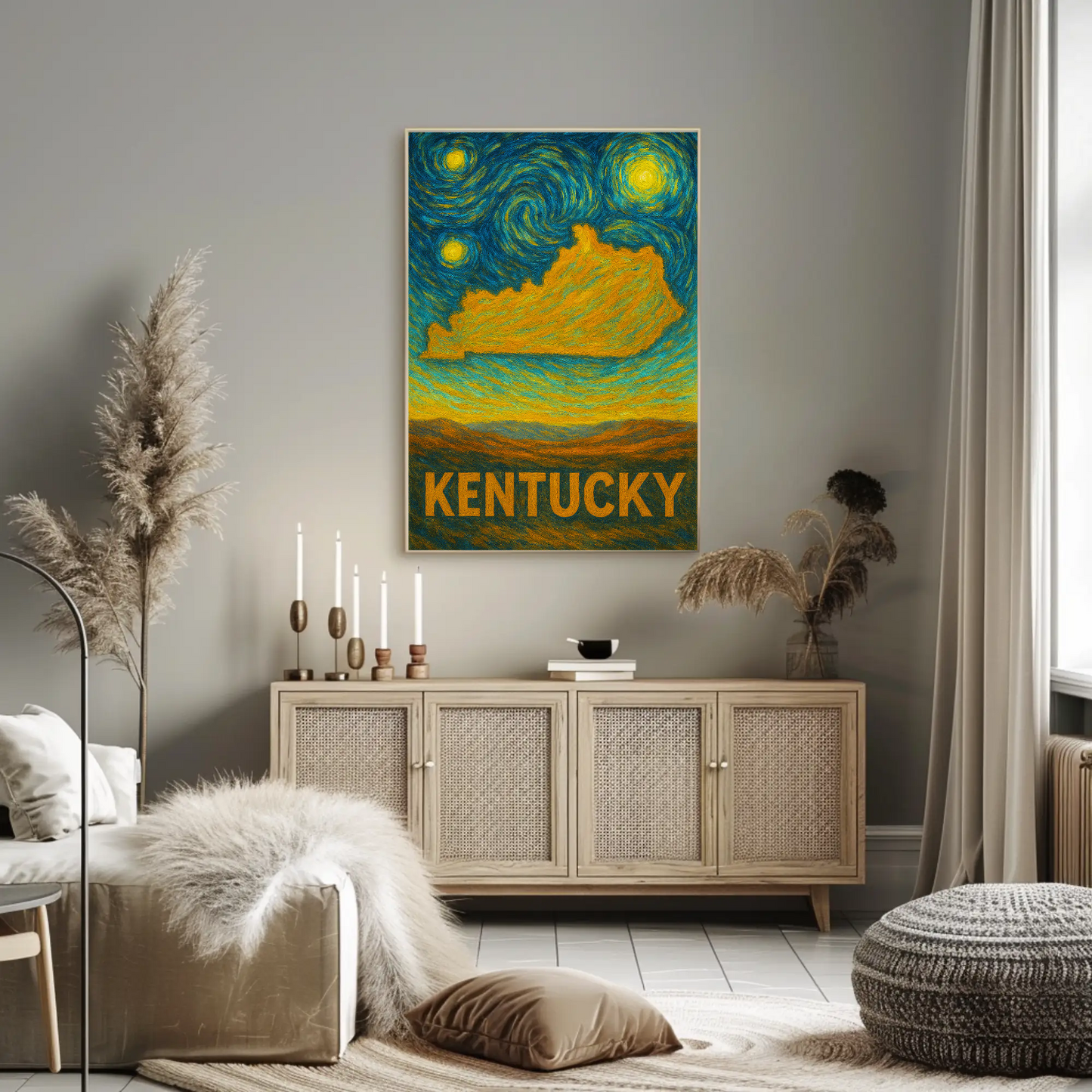 Kentucky Starry Night Poster
