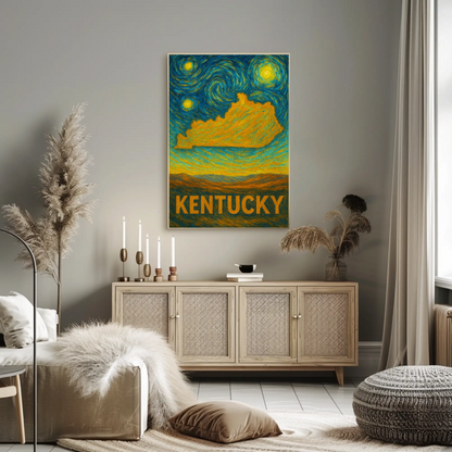 Kentucky Starry Night Poster