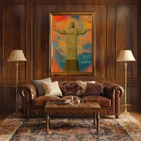Christ the Redeemer Sunrise Travel Poster