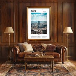 Tabriz Cityscape Urban Modernity Travel Poster PosterGoat