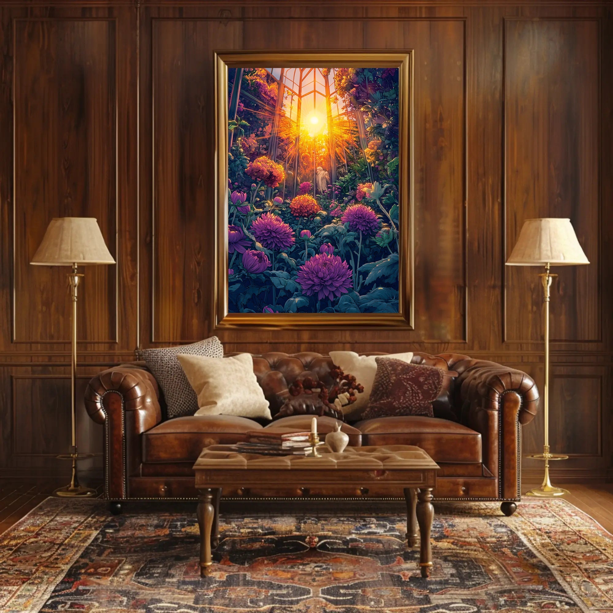 Nature's Beauty Greenhouse Scene Art Poster