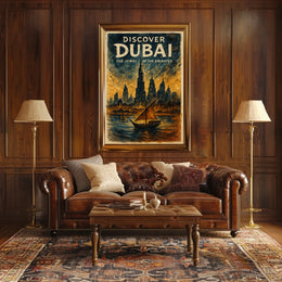 Dubai Skyline Poster Jewel of the Emirates for Home Decor