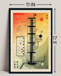 Futuristic Tower Design Poster