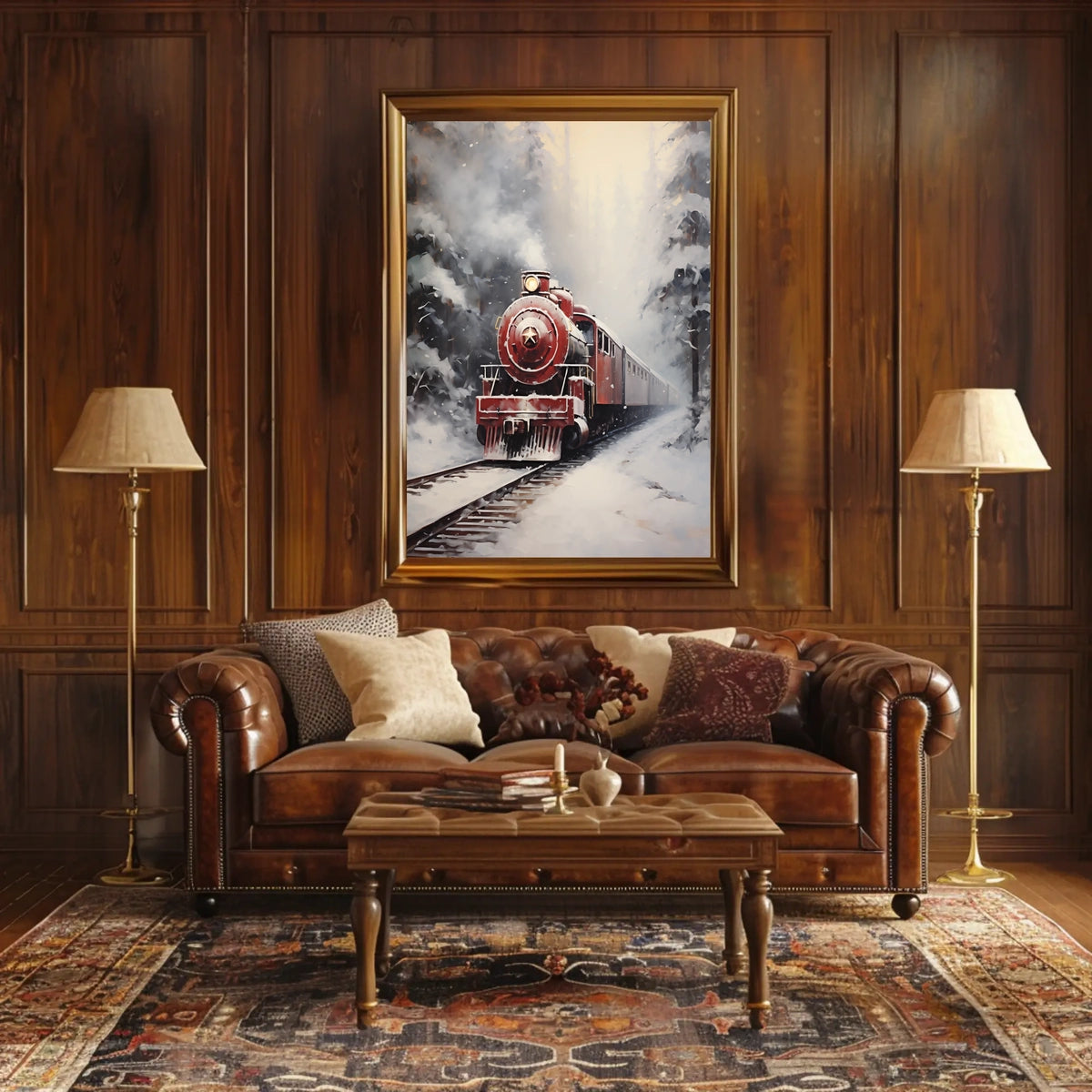 Winter Train Journey Poster