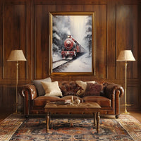 Winter Train Journey Poster