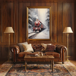 Winter Train Journey Poster