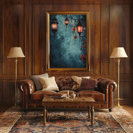 Enchanted Lanterns And Roses Poster