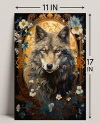 Majestic Wolf Portrait Poster PosterGoat