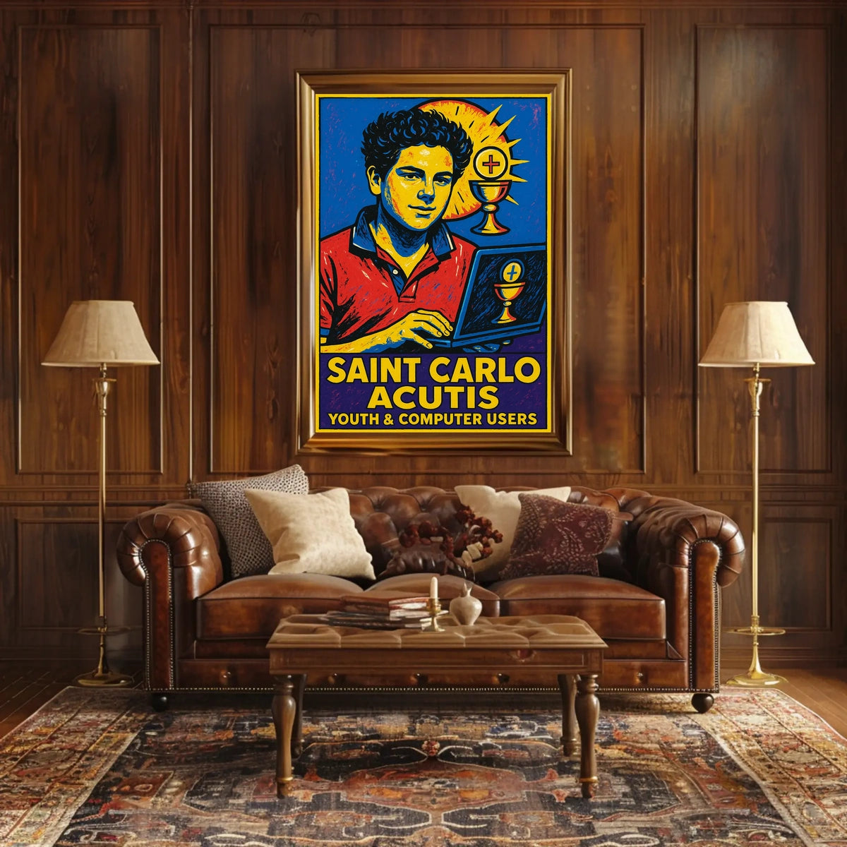 Saint Carlo Acutis Youth Computer Users Poster